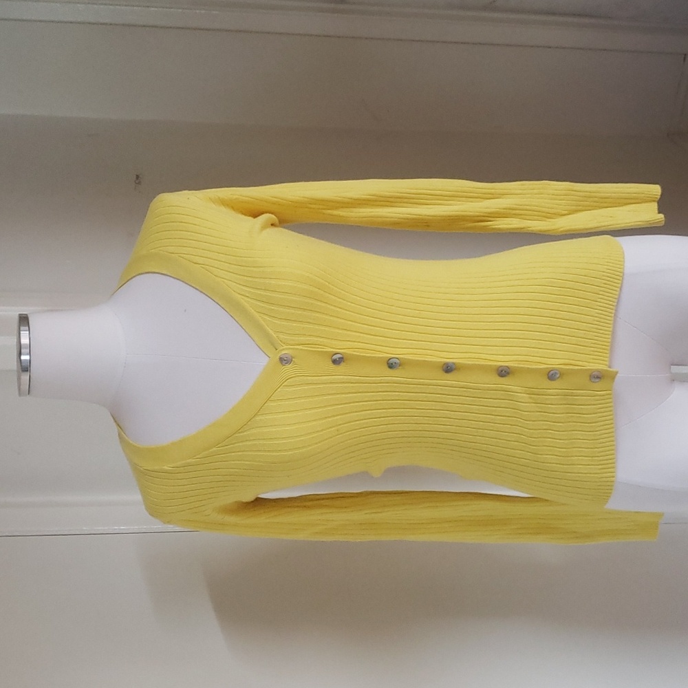 Yellow cardigan